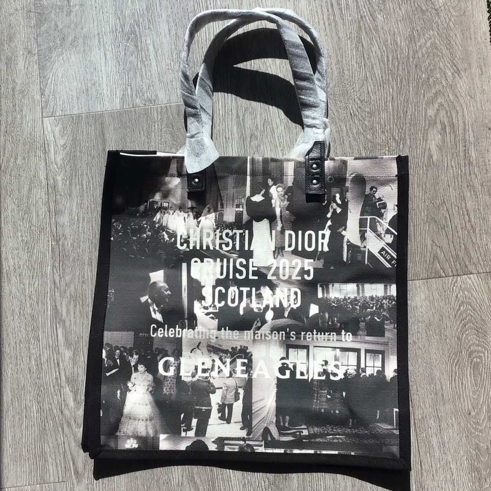 Dior Black and White Graphic Tote